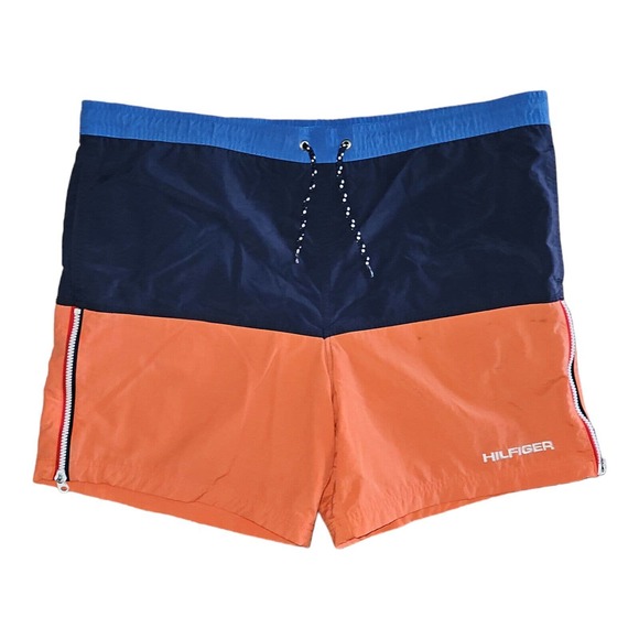 Tommy Hilfiger Other - Tommy Hilfiger Swim Trunks Men's Big Medium Zipper Drawstring Pockets